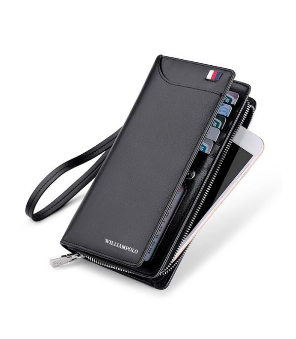 WILLIAMPOLO Genuine Leather Long Clutch Zipper Wallet LLW 115 - Image 4