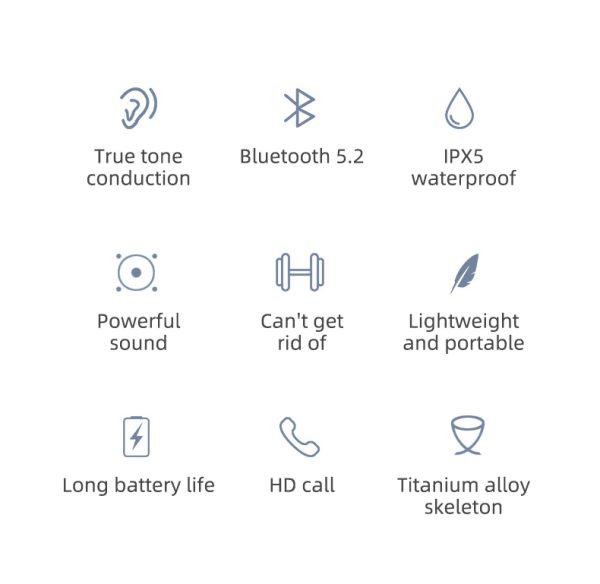BL09 Wireless Bone Conduction Headphone Bluetooth-compatible Earphone - Image 5