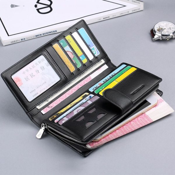 High quality genuine leather long men’s wallet pl303 - Image 3
