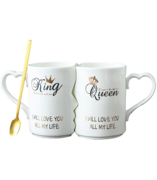 Couple Cup Ceramic Kiss Mug Valentine’s Day Wedding Birthday Gift - Image 2