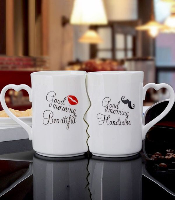 Couple Cup Ceramic Kiss Mug Valentine’s Day Wedding Birthday Gift - Image 3
