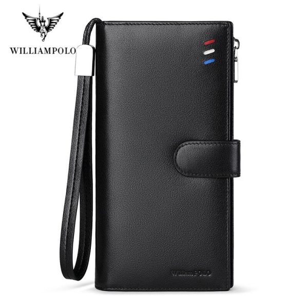 High quality genuine leather long men’s wallet pl303 - Image 4