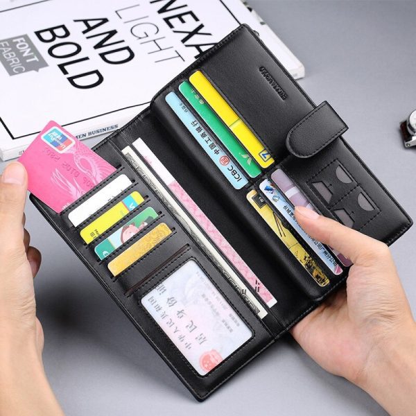 High quality genuine leather long men’s wallet pl303 - Image 6