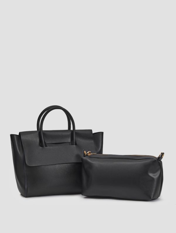 Classy Top Handle Women Bag Black - Image 2