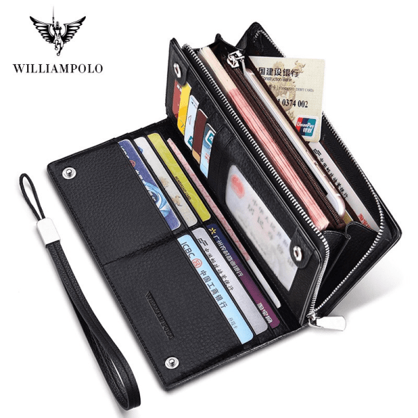 WilliamPOLO New Zipper Hasp Design Business Phone For Credit Cards Gift LLW 116 - Image 2