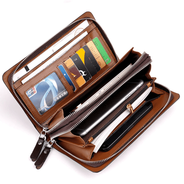Double Zipper Luxury Wallet - Image 5