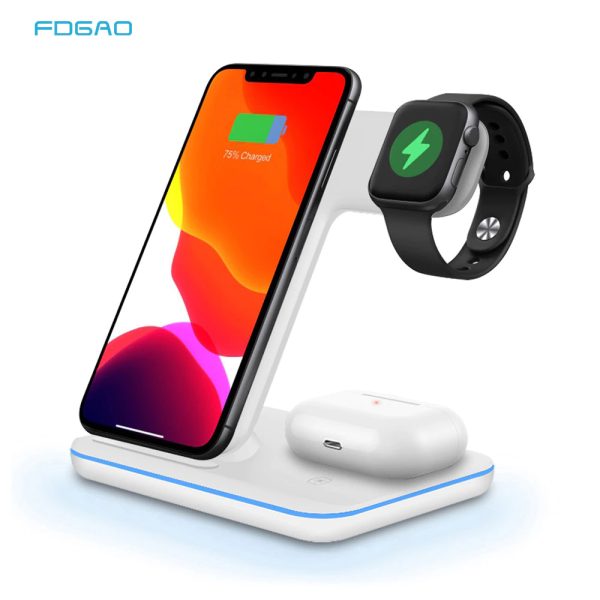 3 in 1 15W fast wireless charger stand