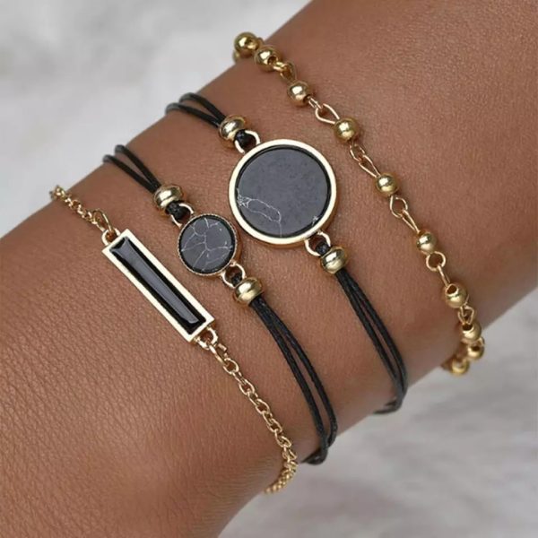 5pcs Set Women's Luxury Leather Band Analog Quartz Wrist Watch - Image 6