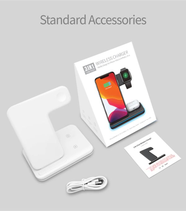 3 in 1 15W fast wireless charger stand - Image 6