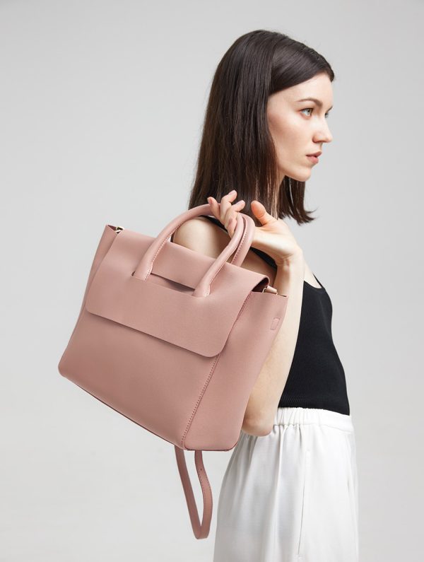 Classy Top Handle Women Bag Pink - Image 2