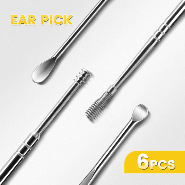 6 PCS Portable Ear Cleaner Set With Leather Case - Image 2