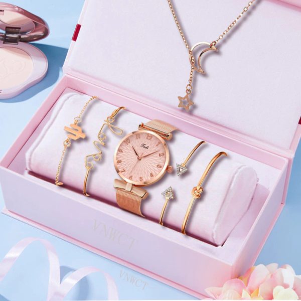 Magnetic Mesh Band Woman Watch with Bracelet - ZWMC005 - Image 5