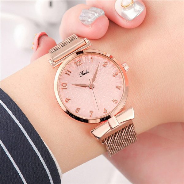Magnetic Mesh Band Woman Watch with Bracelet - ZWMC005 - Image 4