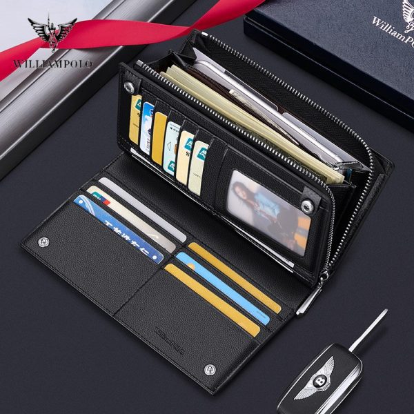 Genuine Leather Luxury Long Wallet LLW-119 - Image 4
