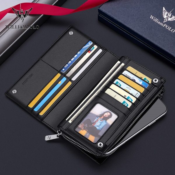 Genuine Leather Luxury Long Wallet LLW-119 - Image 3