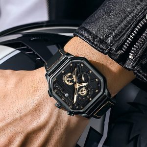 Trsoye Square Sport Waterproof Watch for men