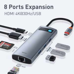 Baseus 8-in-1 Multifunctional Type-C Docking Station