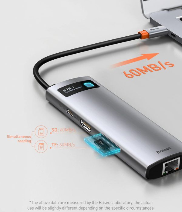 Baseus 8-in-1 Multifunctional Type-C Docking Station - Image 2