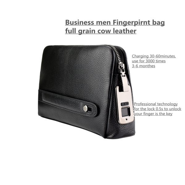 SEOR Anti-Theft Fingerprint Lock Leather Handbags - Image 2