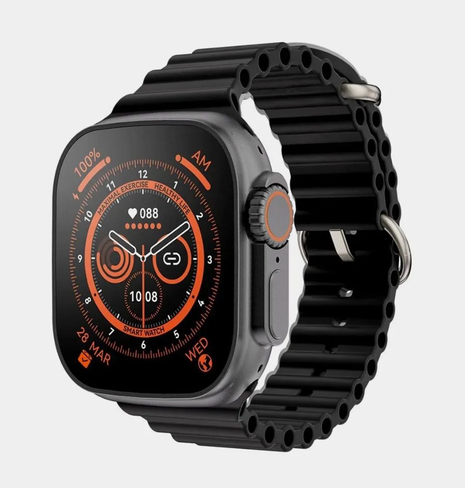GS ULTRA 8 SPORTS SMART WATCH Black Colour