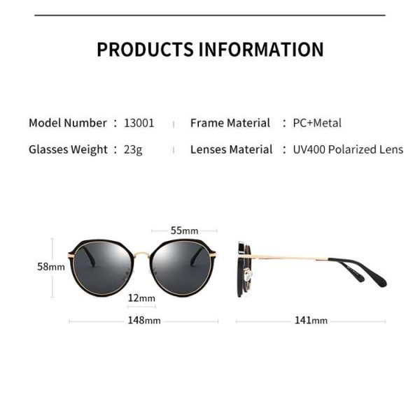 Stylish Vintage Mirror Sunglasses For Women V6050B01 - Image 4