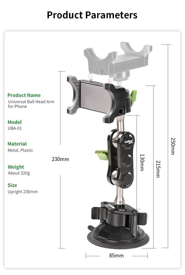 Car Suction Cup Phone Holder for recording video 360 Angle - Image 2