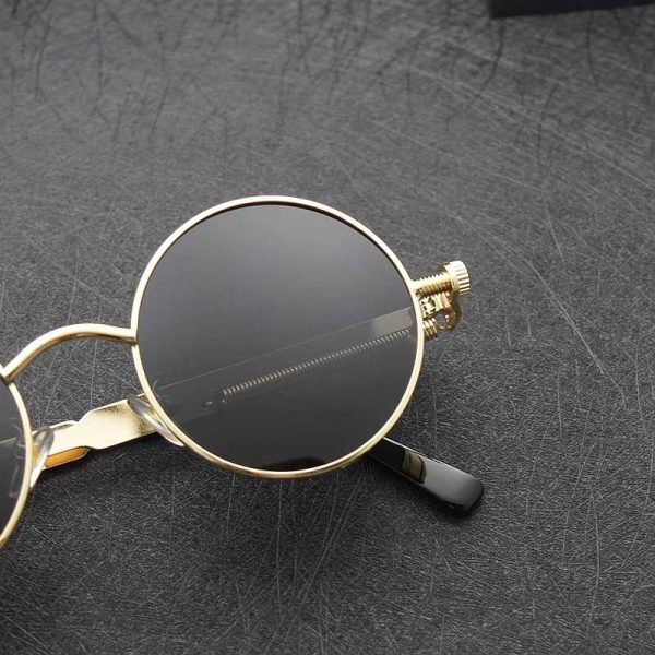 Fashion Round Framed Metal Sunglasses - Image 2
