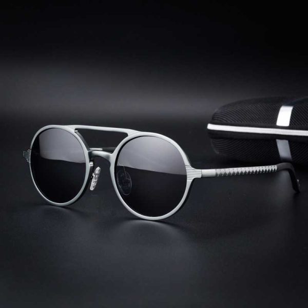Men's Polarized Sunglasses Retro Round Frame XIBS001 - Image 3