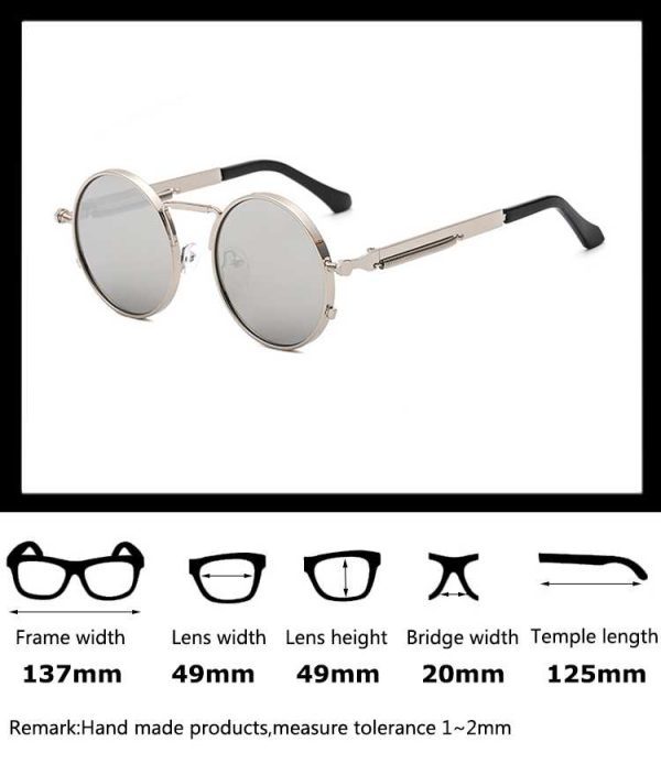 Fashion Round Framed Metal Sunglasses - Image 6