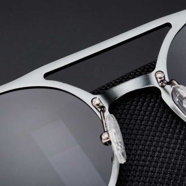 Men's Polarized Sunglasses Retro Round Frame XIBS001 - Image 6