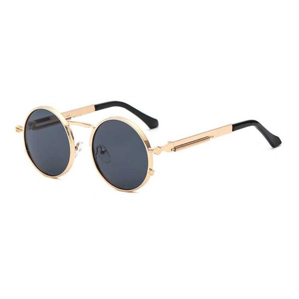 Fashion Round Framed Metal Sunglasses - Image 4
