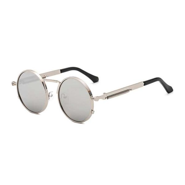 Fashion Round Framed Metal Sunglasses - Image 3