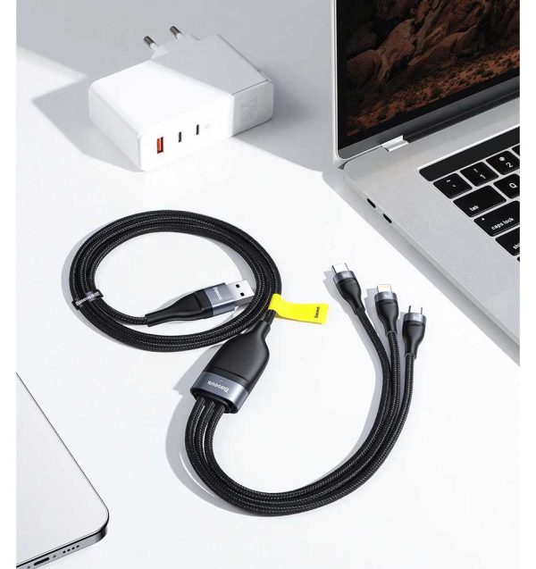 Baseus Two for Three Fast Charging Data Cable - Image 5
