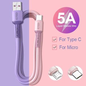 5A USB to Type C Cable In multiple colors