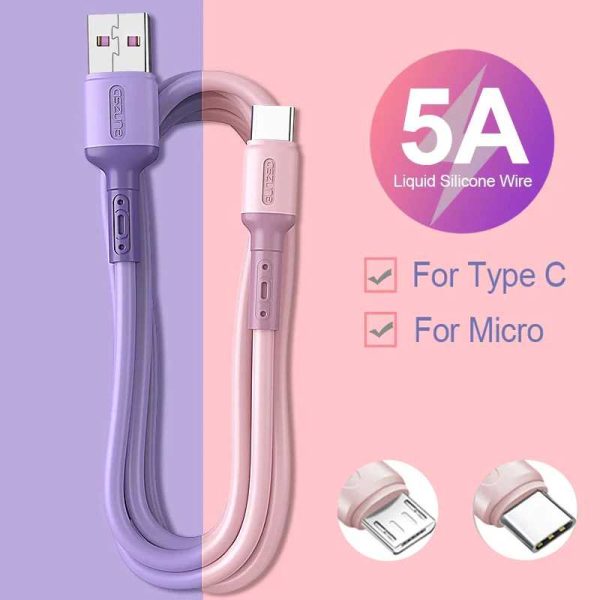 5A USB to Type C Cable In multiple colors