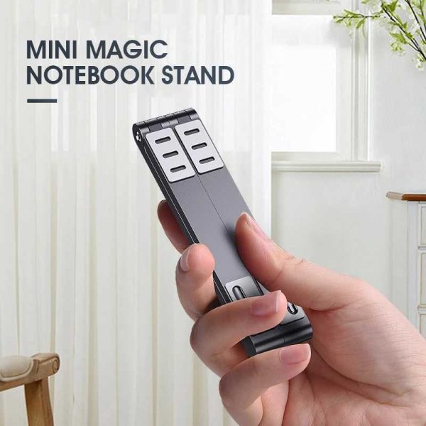 3 in 1 Mini Portable Metal Folding Laptop Stand - Image 2
