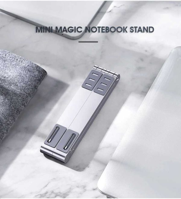 3 in 1 Mini Portable Metal Folding Laptop Stand - Image 4