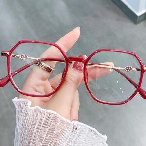 Fashion Red Round Reading Gaming Computer Eyeglasses