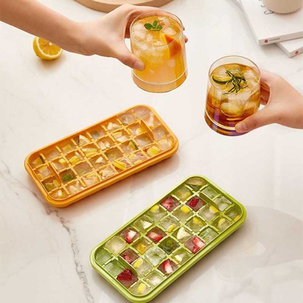 2 in 1 Pop Ice Cube Tray with Lid and Bin - Image 6
