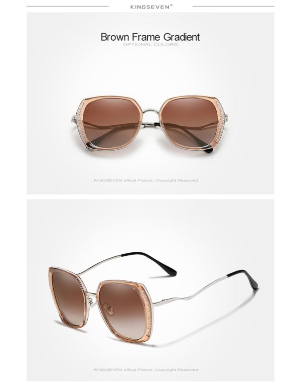 Luxury Brand Design Gradient Lens Sunglasses - Image 3