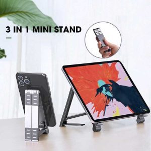 3 in 1 Mini Portable Metal Folding Laptop Stand
