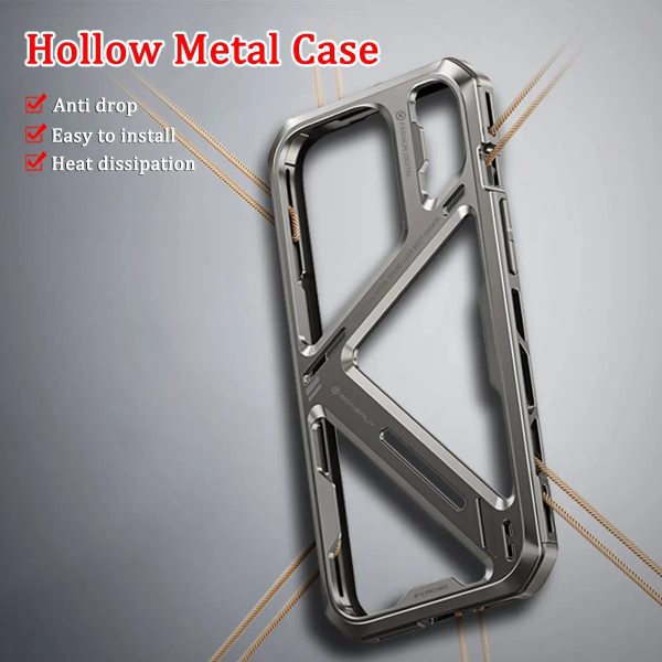 Luxury Removable Titanium Alloy Hollow Phone Case - Image 5