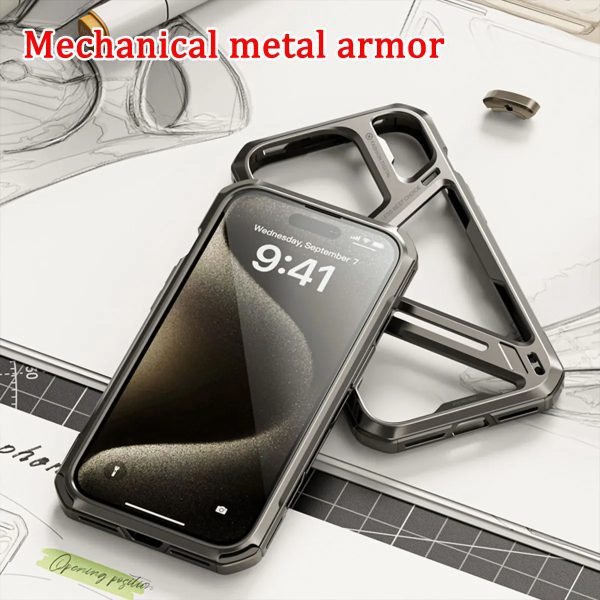 Luxury Removable Titanium Alloy Hollow Phone Case - Image 3