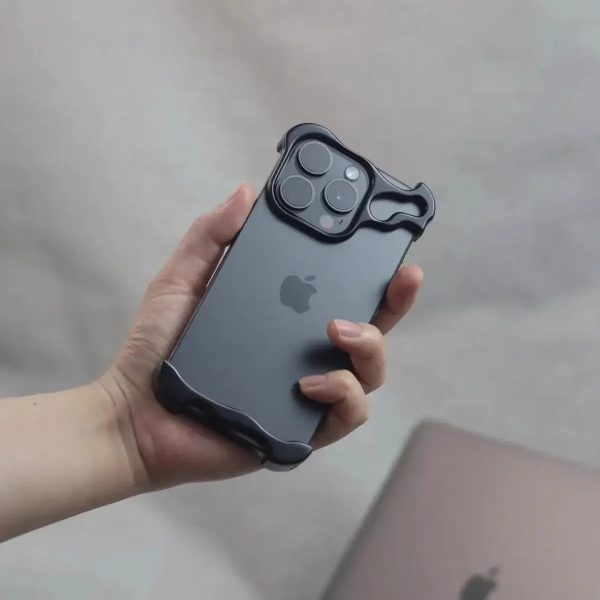 Luxury Irregular Metal Bumper Phone Case - Image 4