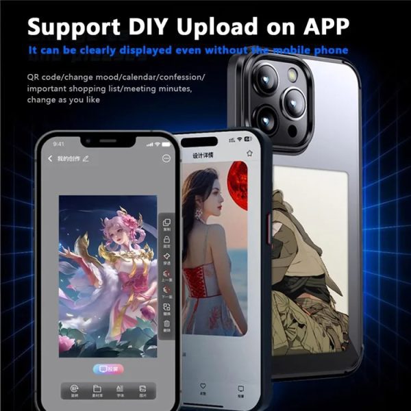 Eink Screen Smart NFC APP Refresh DIY Phone Case for Iphone - Image 3
