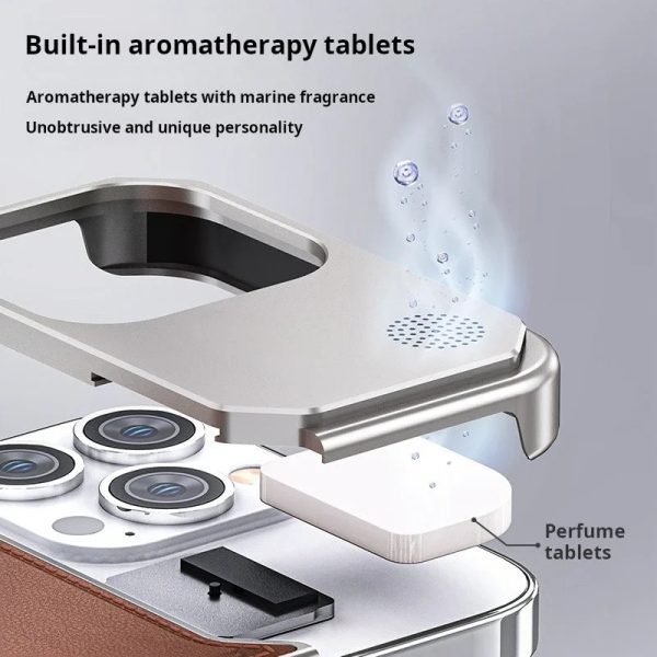 Luxury Leather Metal Phone Case For Iphone - Image 4