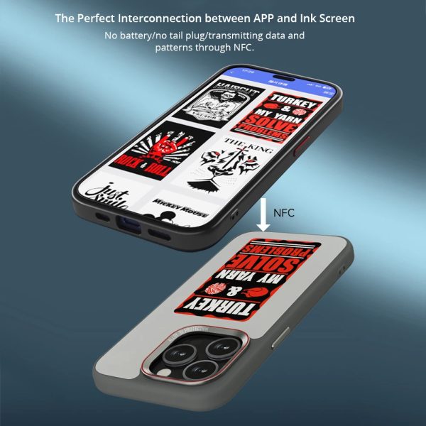Eink Screen Smart NFC APP Refresh DIY Phone Case for Iphone - Image 6