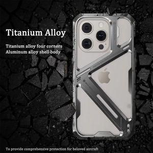 Luxury Removable Titanium Alloy Hollow Phone Case
