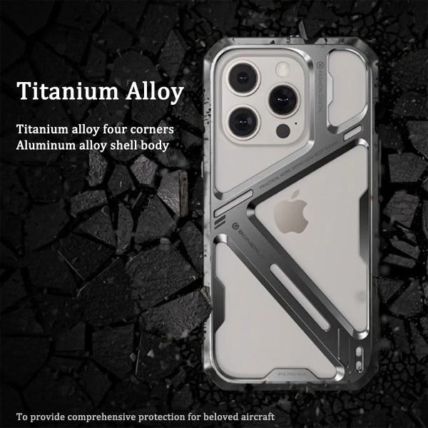 Luxury Removable Titanium Alloy Hollow Phone Case