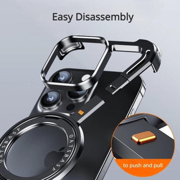 Z Shape Metal Case for iPhone- Black - Image 3